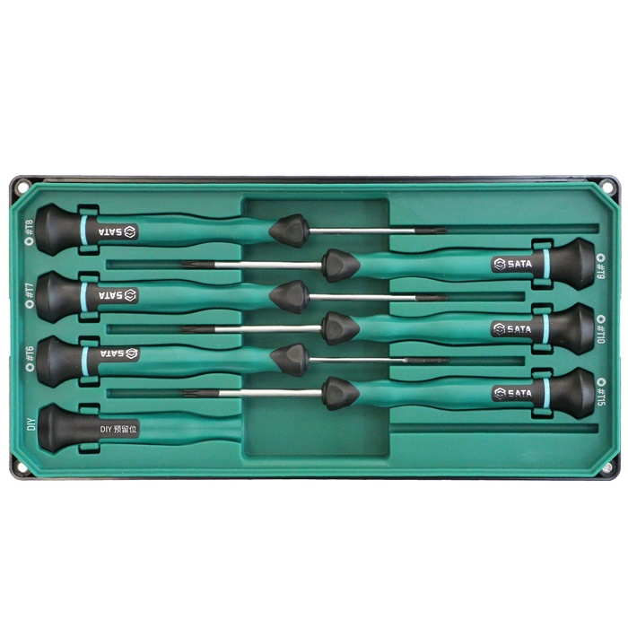 Bộ tô vít sao cán dài 6 chi tiết Sata 09313
