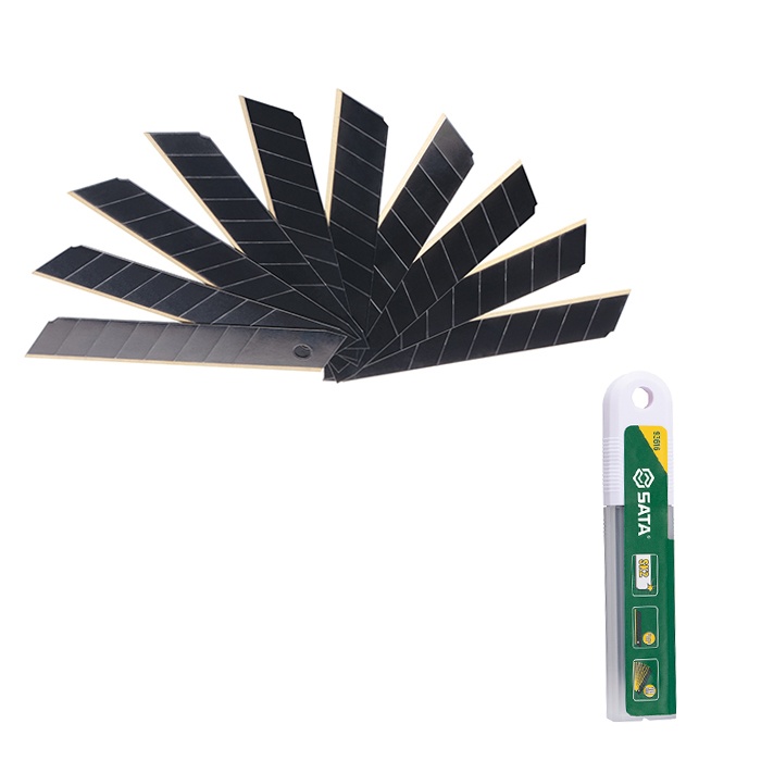Hộp 10 lưỡi dao rọc giấy 18x100mm Sata 93616