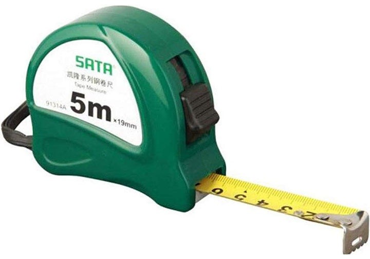 Thước cuộn thép 5.0m Sata 91314A