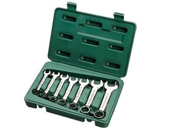 Bộ cờ lê vòng miệng ngắn và to 7 chi tiết 10-19mm Sata 09033