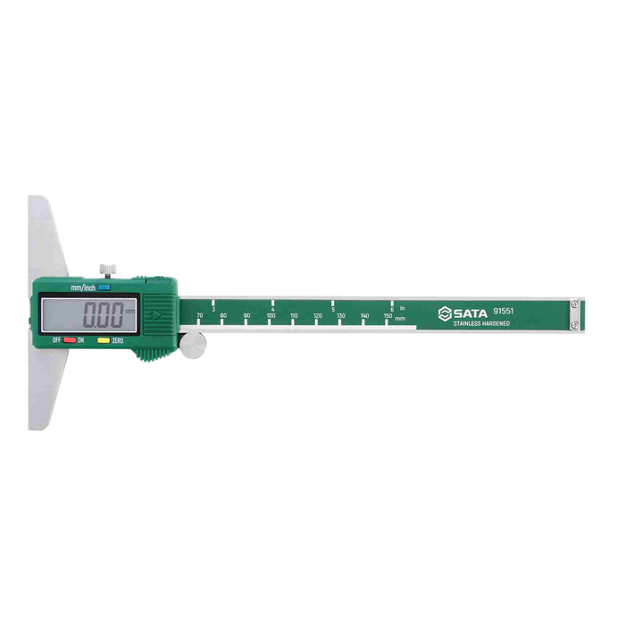 Thước đo độ sâu kỹ thuật số Sata 91551 0-150mm