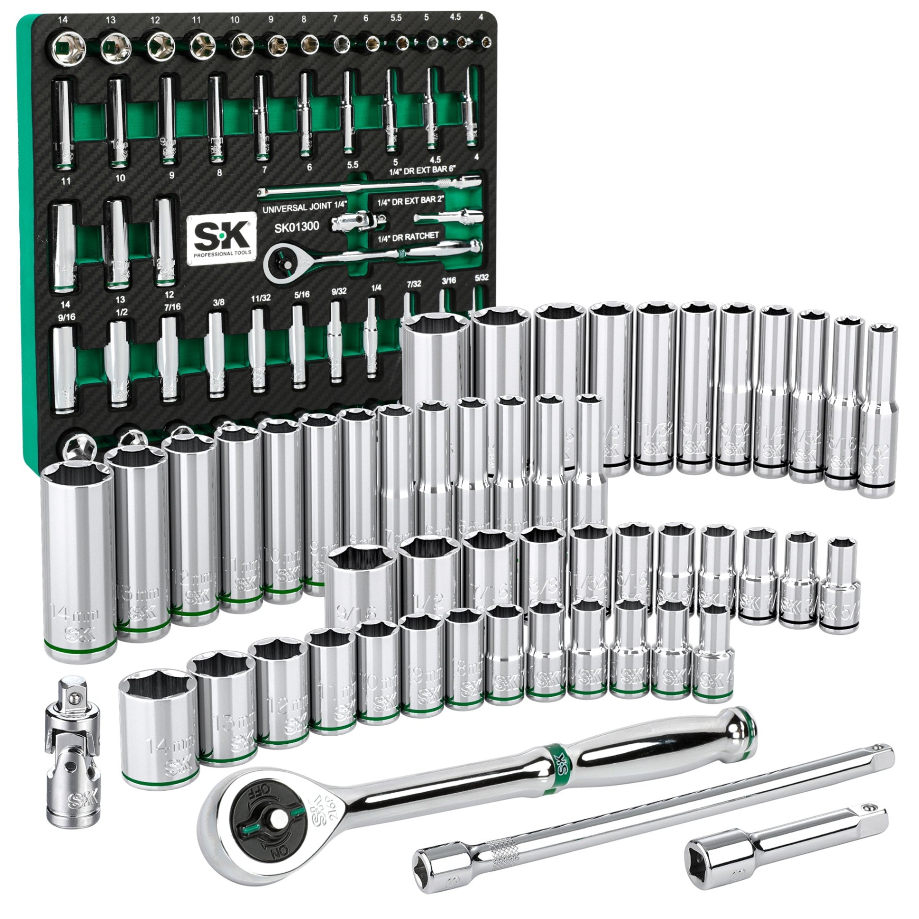 Bộ dụng cụ thợ máy 52 chi tiết đầu 1/4