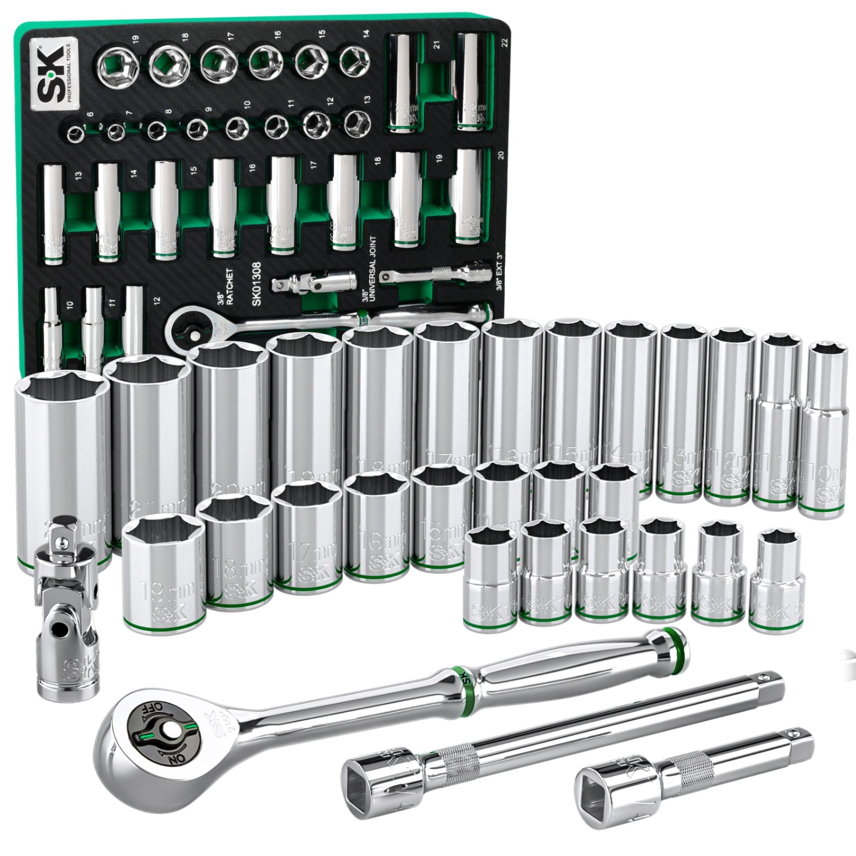 Bộ dụng cụ thợ máy 31 chi tiết đầu 3/8