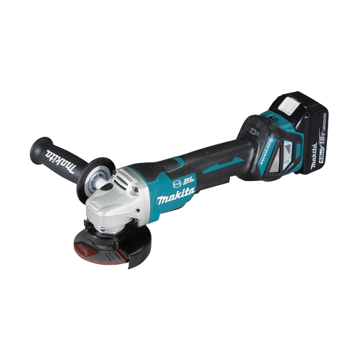 Máy mài góc pin 100mm công tắc bóp 18V Makita DGA418RTE (AWS/BL)