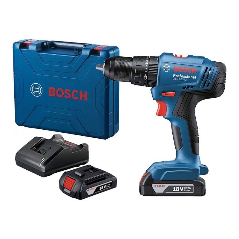 Máy khoan động lực pin 18V Bosch GSB 183-LI (2 Pin 2.0Ah & Sạc)