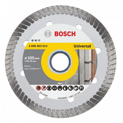 Đĩa cắt kim cương Turbo 105x16mm đa năng Bosch 2608603613