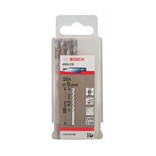 Mũi khoan Inox 5mm Bosch HSS-Co 2608585885