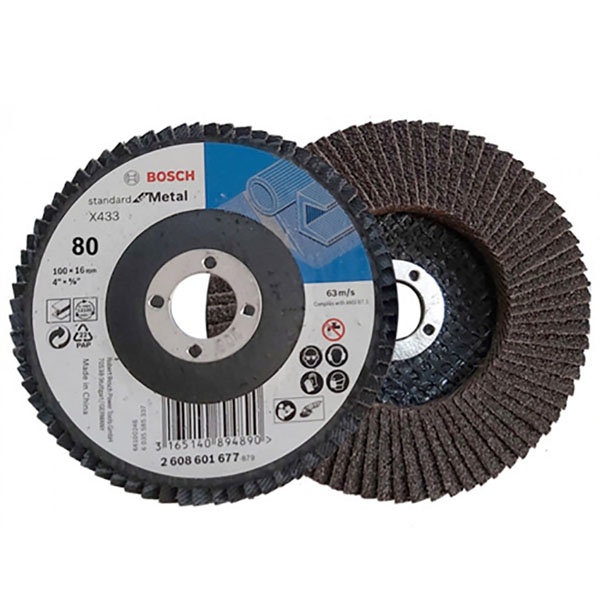 Đĩa nhám xếp 100mm Alox P80 Bosch 2608601677