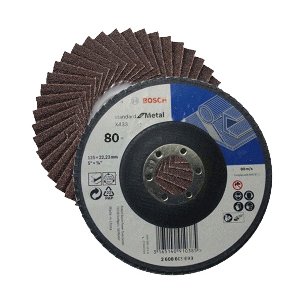 Đá nhám xếp 100mm P80 Bosch 2608603701