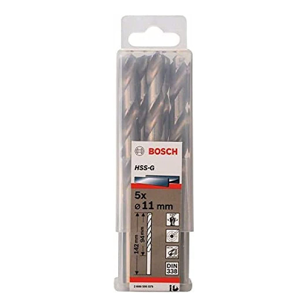 Bộ 5 mũi khoan sắt 11.0mm Bosch HSS-G 2608595079