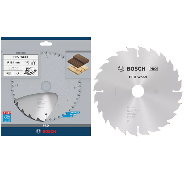 Lưỡi cưa gỗ 184x2.0/1.4x25.4mm 24T Expert Bosch 2608642982