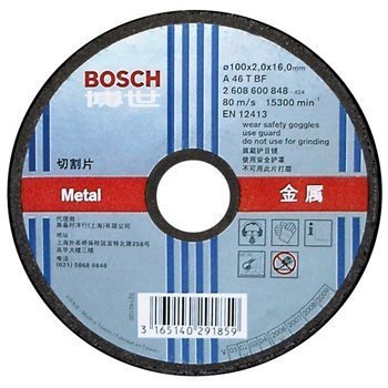 Đá cắt sắt 100x2x16mm Bosch 2608600267