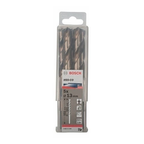 Bộ 5 mũi khoan sắt và inox 13mm Bosch HSS-Co 2608585905