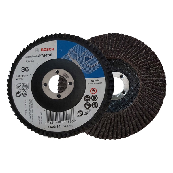 Đĩa nhám xếp 100mm Alox P36 Bosch 2608601675