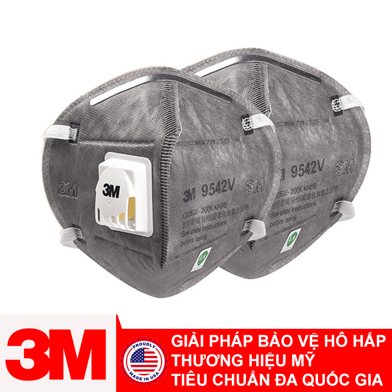 Khẩu trang 3M 9542V Có Van, Tiêu Chuẩn AS/ANZS P2