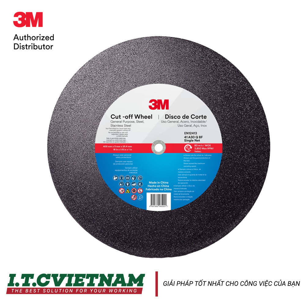 Đá cắt 3M Cut-Off Wheel 30 T41 405 mm x 3 mm x 25.4 mm 3M 7100368361