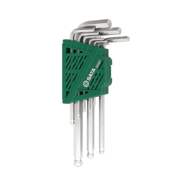 Bộ lục giác bi loại dài 9 chi tiết 1.5-10mm Sata 05567