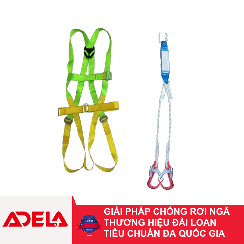 Bộ dây đai toàn thân 2 móc khóa nhôm Adela H4501 + EW71052