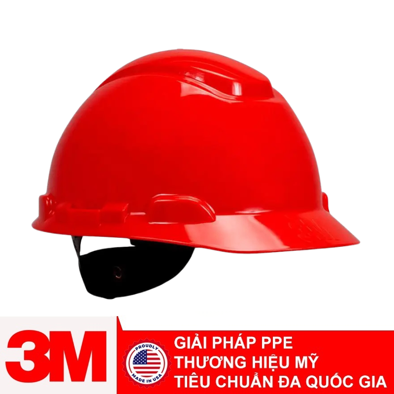 Mũ bảo hộ 3M Secure Fit H-705SFR không lỗ thông hơi màu đỏ