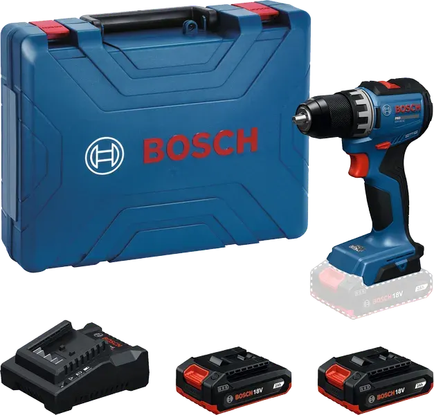 Máy khoan vặn vít dùng pin 18V Bosch GSR 18V-52 (2 pin,1sạc)