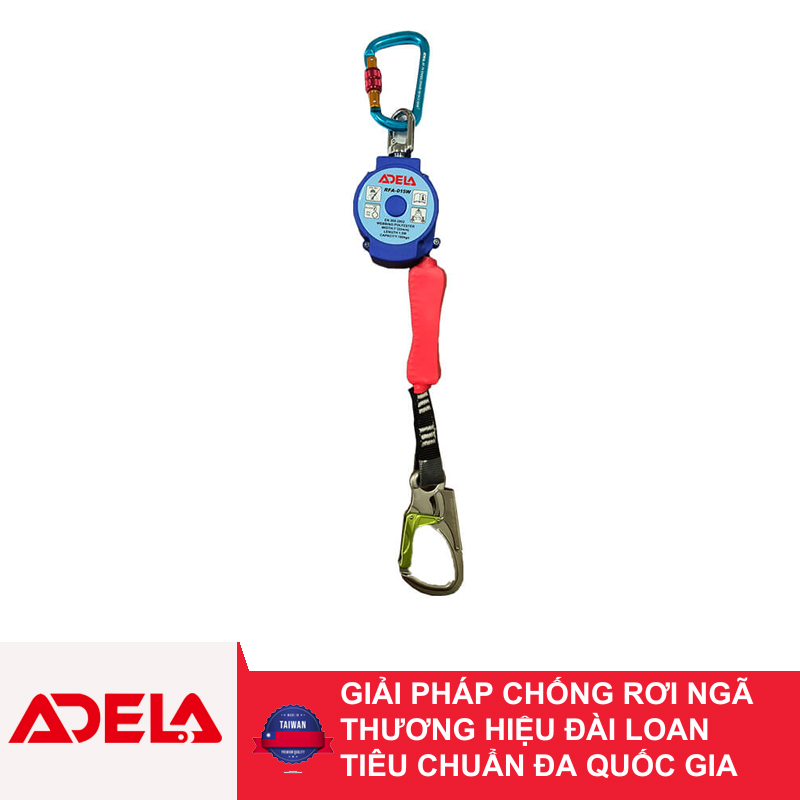 Cuộn dây cáp hãm tự động 1,5m Adela RFA 015W chất liệu vải