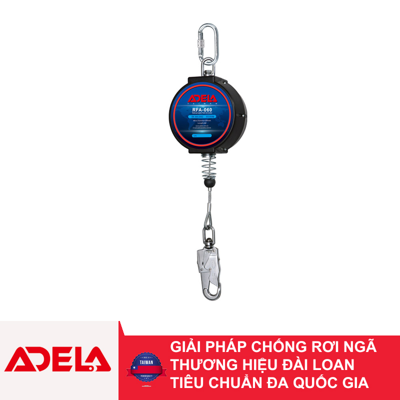 Cuộn dây cáp hãm tự động 6m Adela RFA 060 chất liệu thép