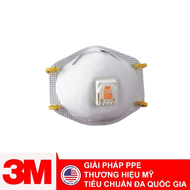 Khẩu trang lọc bụi bảo vệ hô hấp 3M 8511 N95