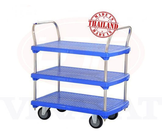 Xe đẩy hàng sàn nhựa 3 tầng SUMO Thái Lan NP-230D