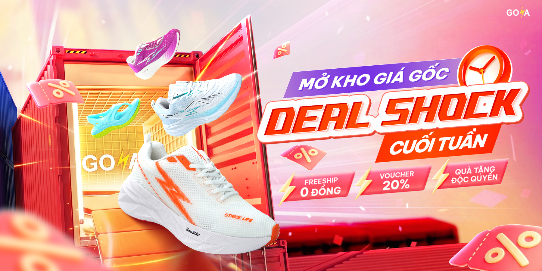 Mở Kho Giá Gốc GOYA Strides 3 – Deal Shock Cuối Tuần Dành Cho Runner