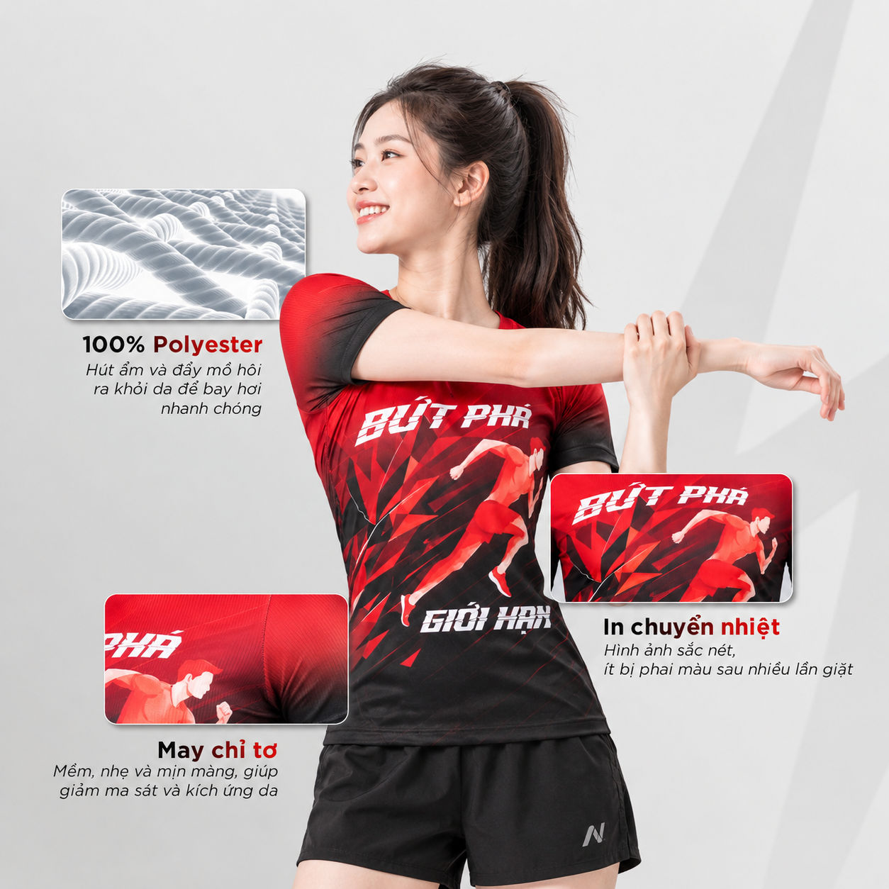 ÁO T-SHIRT BỨT PHÁ GIỚI HẠN NỮ V4