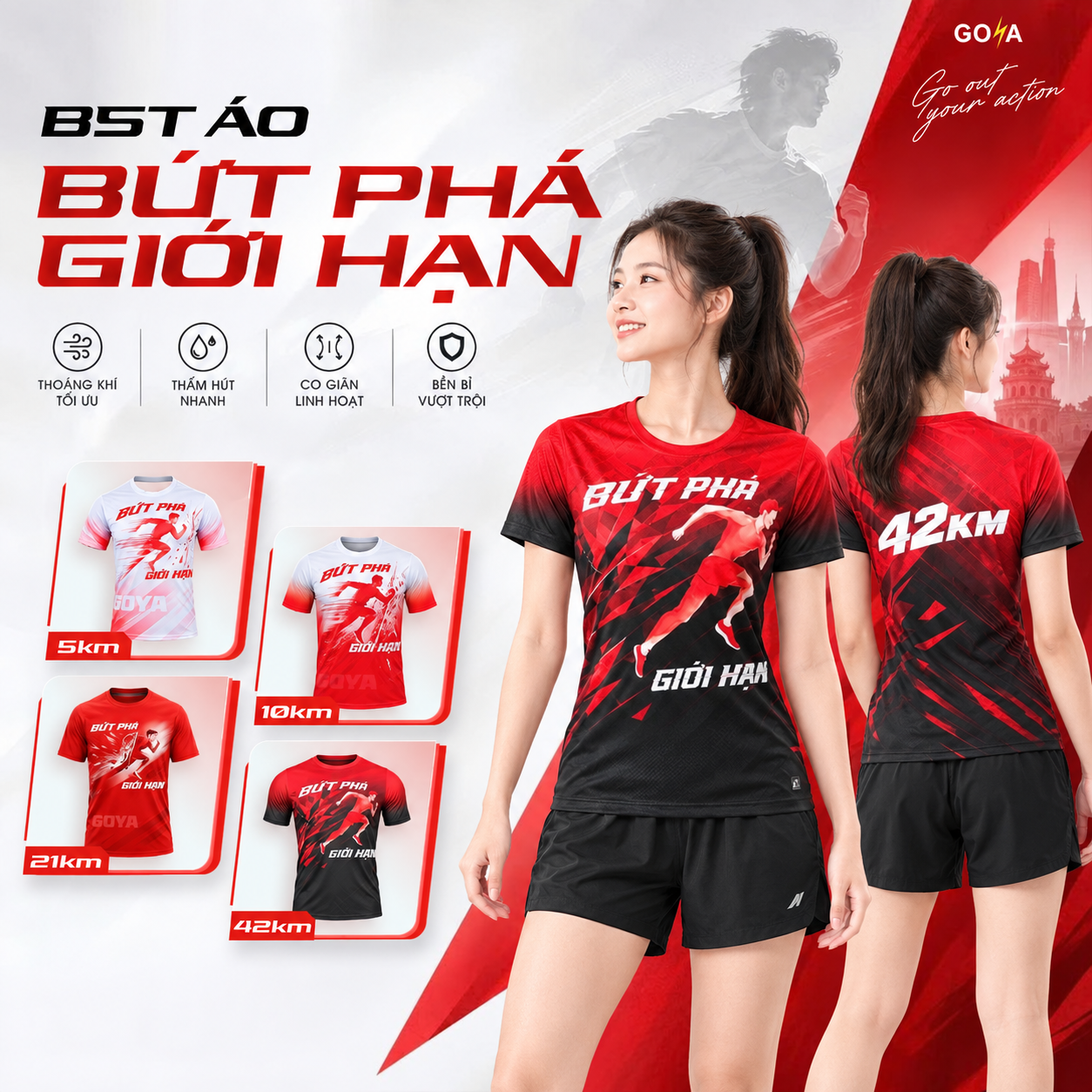 ÁO T-SHIRT BỨT PHÁ GIỚI HẠN NỮ V4