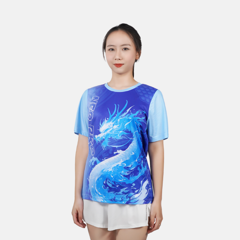 ÁO T-SHIRT GOYA NEO PRO NỮ - Trắng xanh nhạt