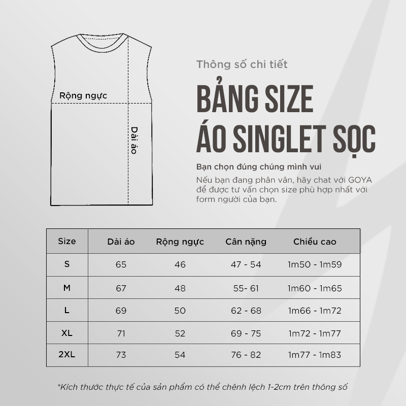ÁO THỂ THAO SINGLET GOYA AS04
