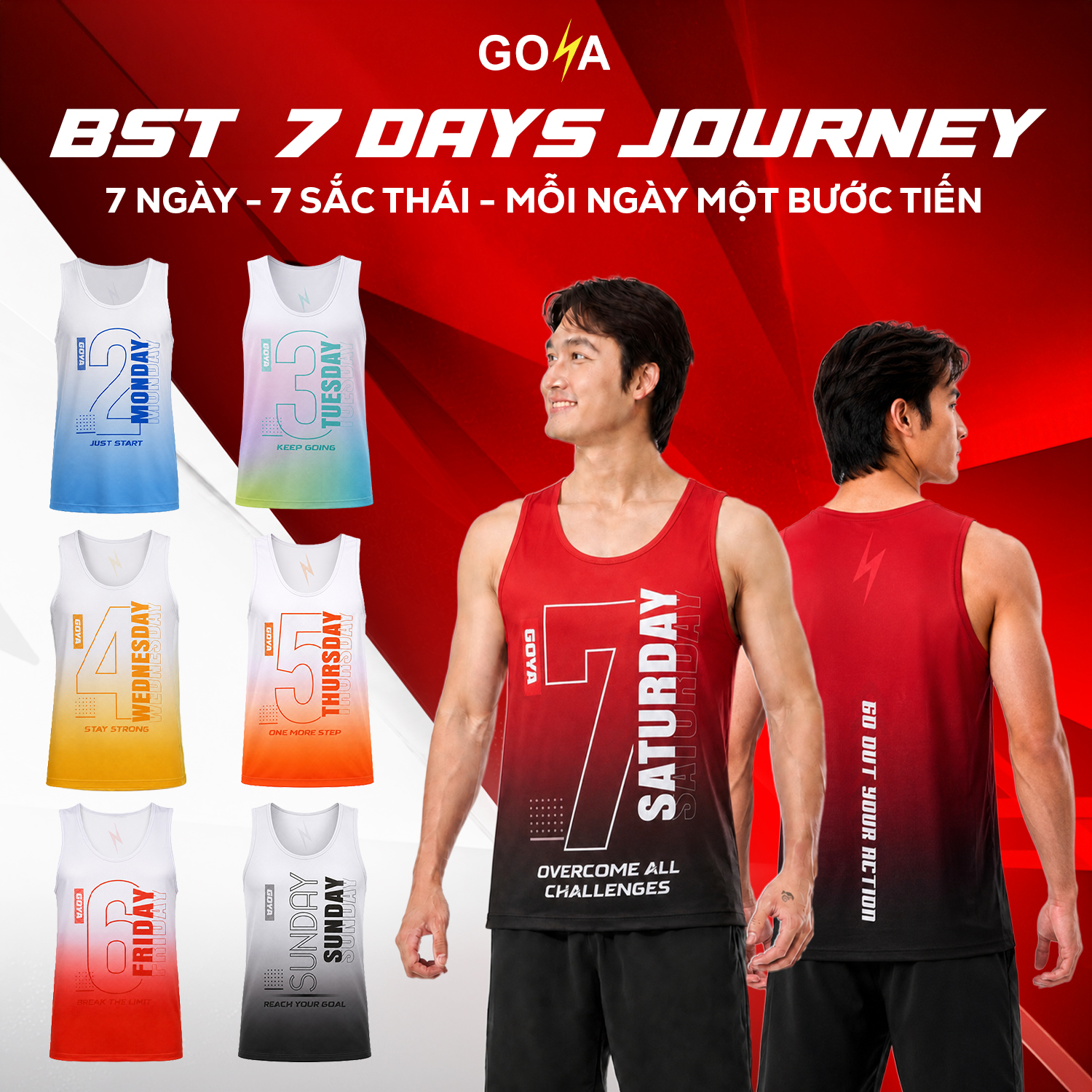 ÁO THUN THỂ THAO GOYA SINGLET 7 DAY JOURNEY NAM