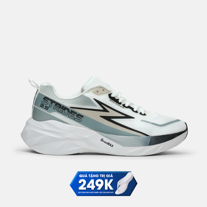 GIÀY CHẠY BỘ GOYA STRIDES 3.5 - XÁM TRẮNG