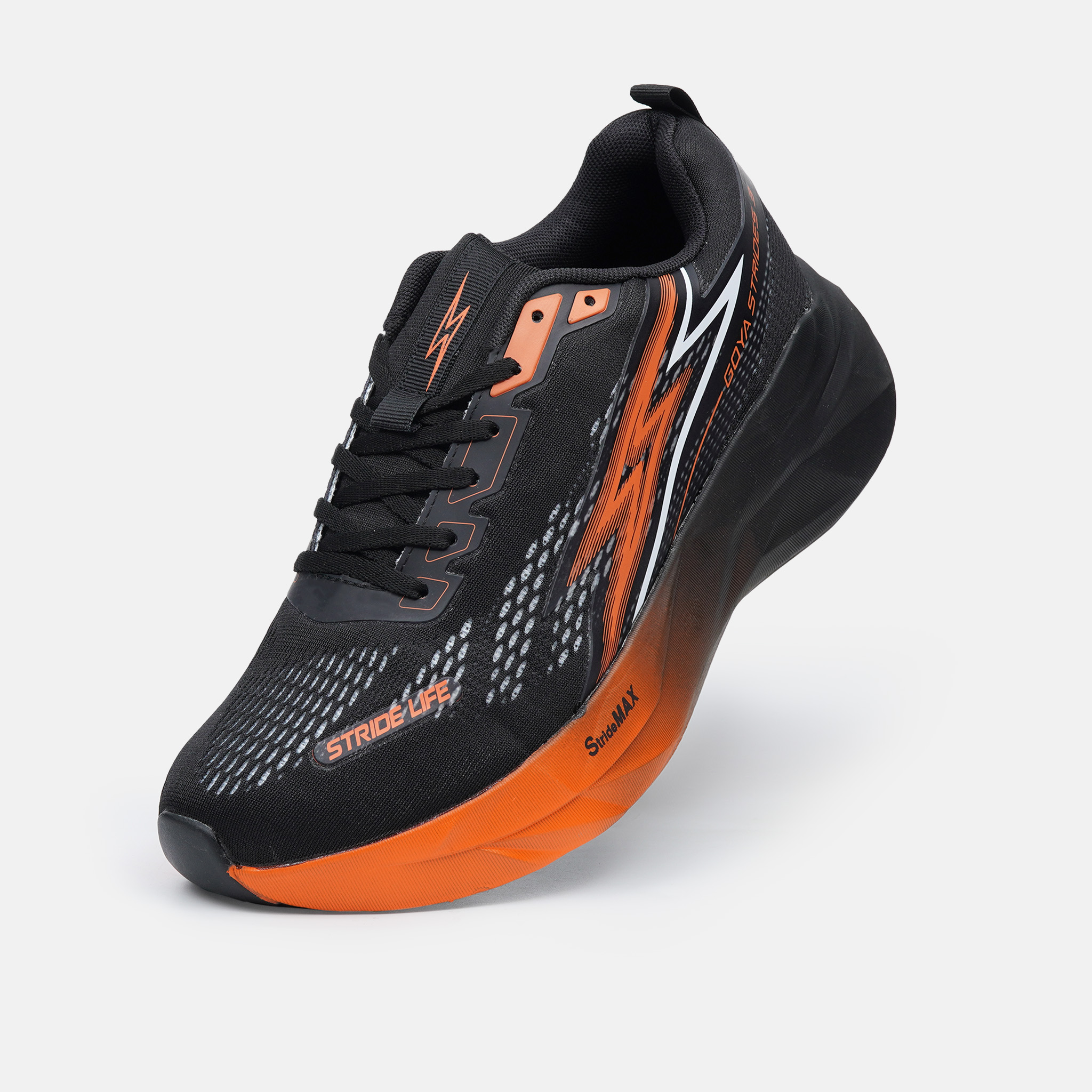 GIÀY CHẠY BỘ GOYA STRIDES 3 - ĐEN CAM