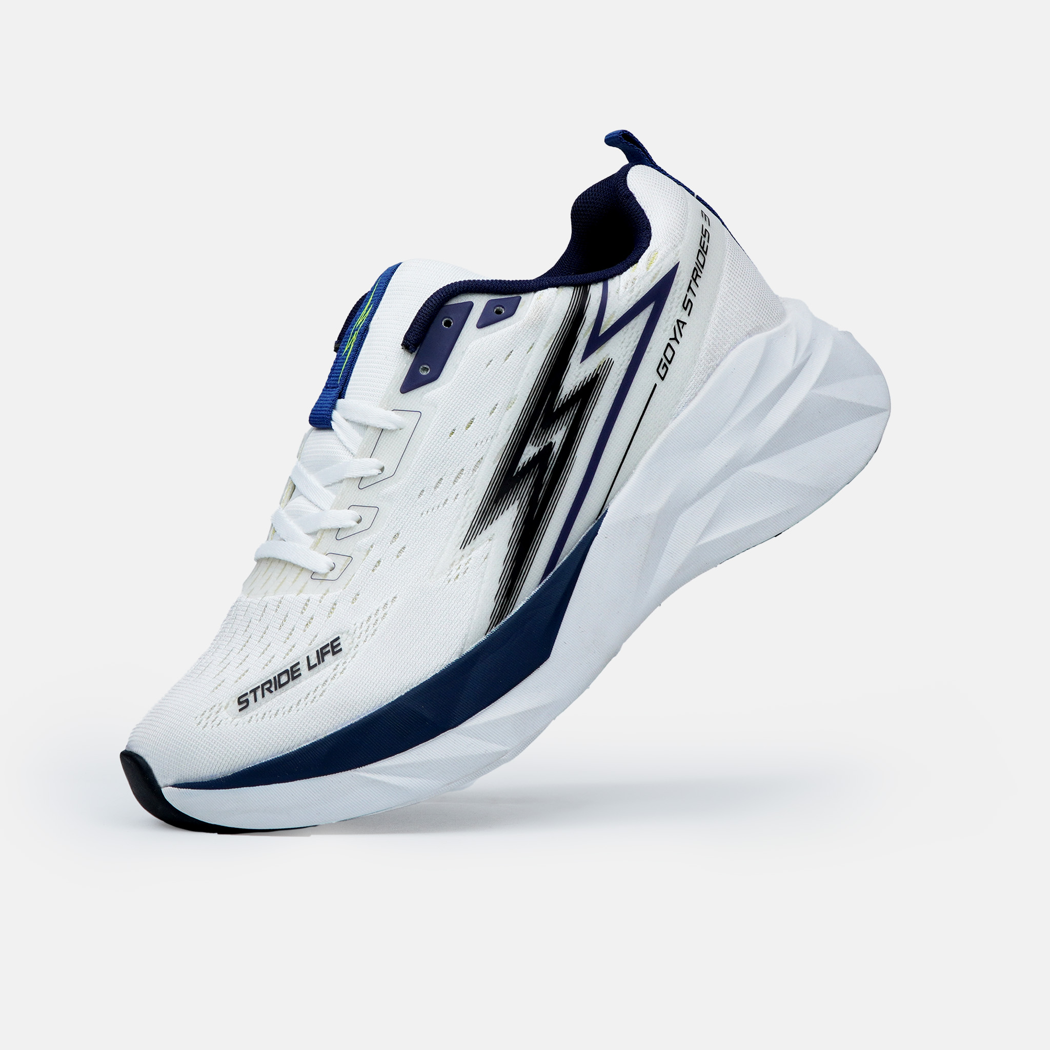 GIÀY CHẠY BỘ GOYA STRIDES 3 - TRẮNG KEM