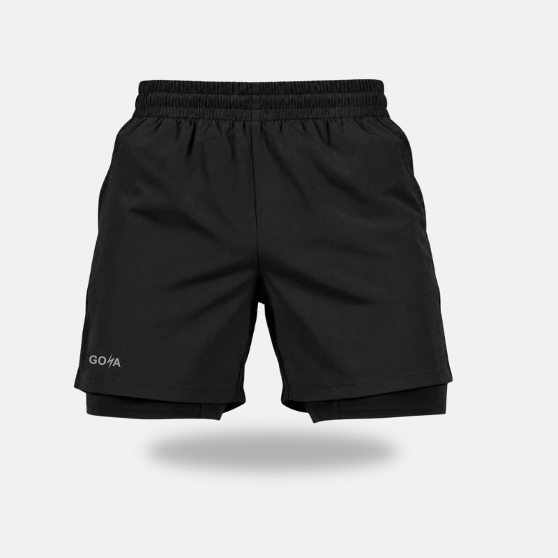 QUẦN THỂ THAO 2 LỚP GOYA ACTIVE - ĐEN