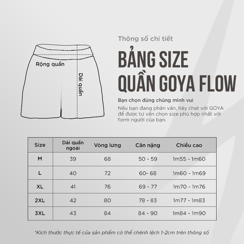 QUẦN THỂ THAO 2 LỚP GOYA FLOW
