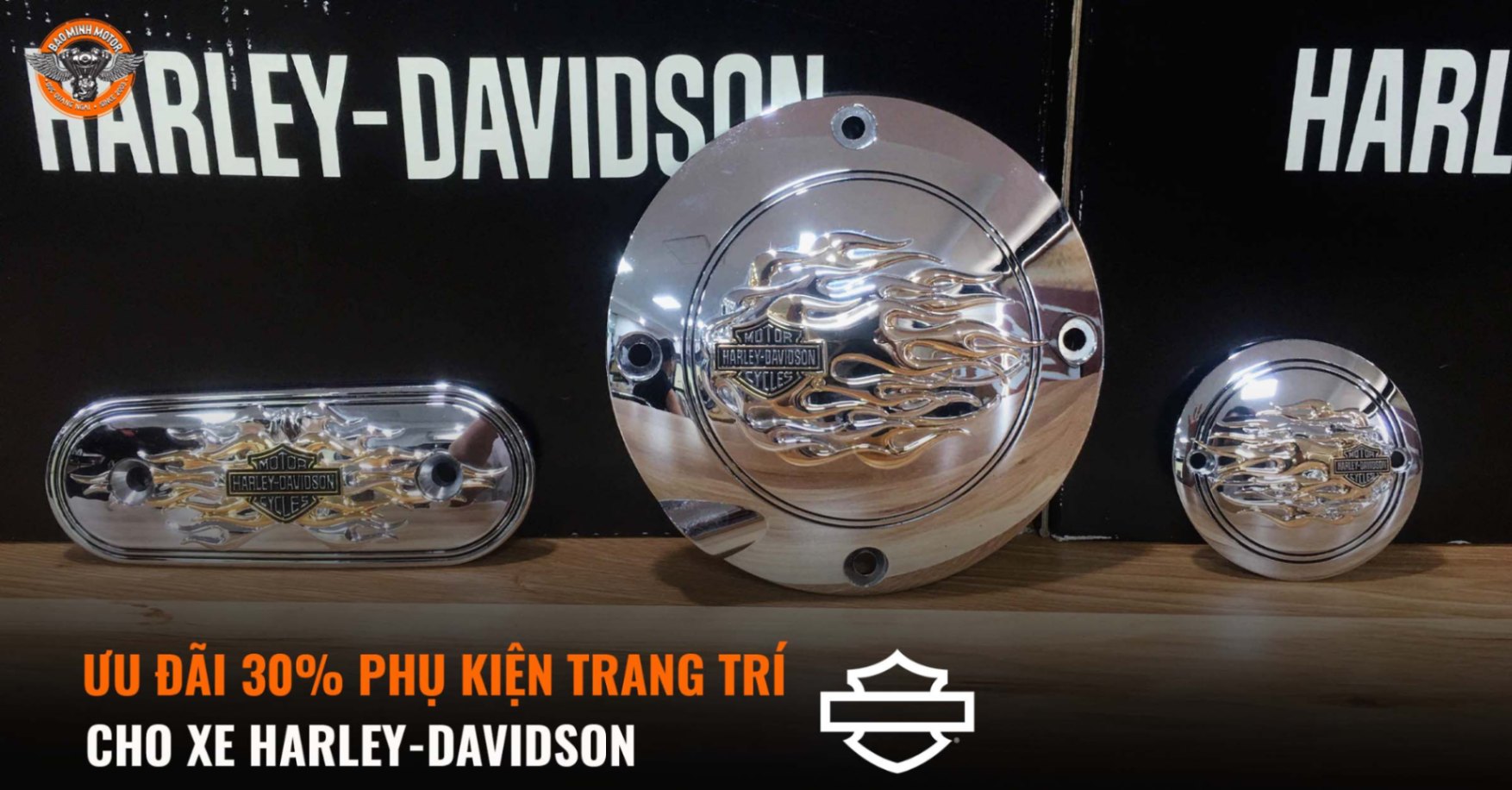 Ưu đãi 30% các mã phụ tùng phụ kiện trang trí cho xe Harley-Davidson