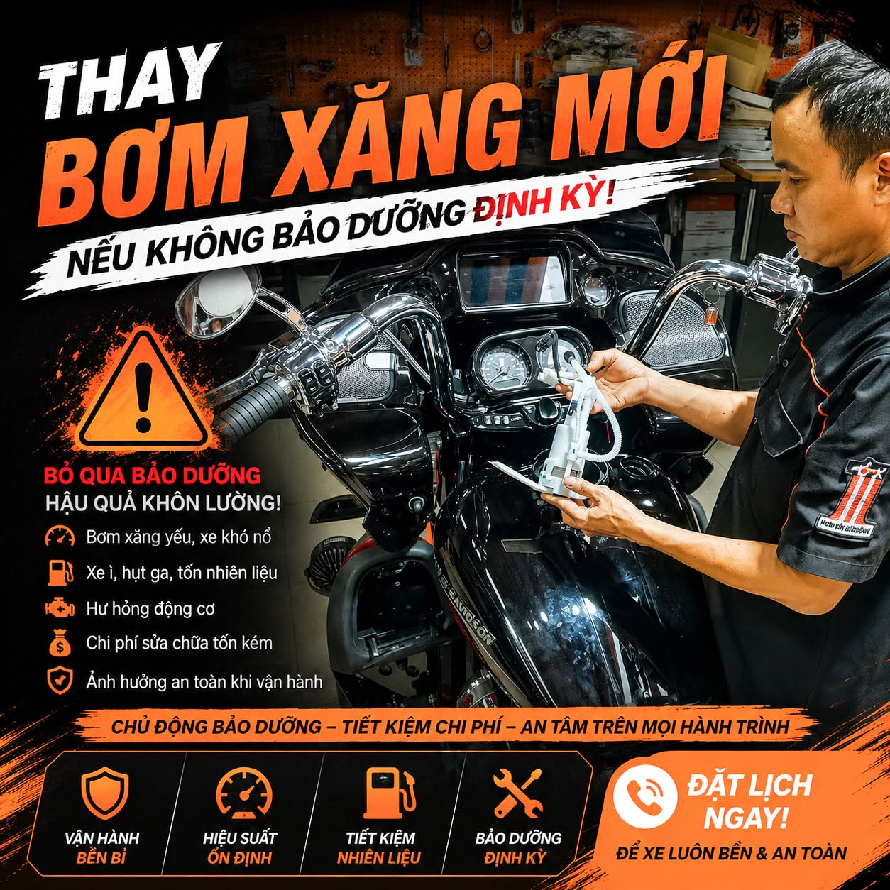 Bỏ qua bảo dưỡng định kỳ - Chủ xe Harley phải thay cả cụm bơm xăng