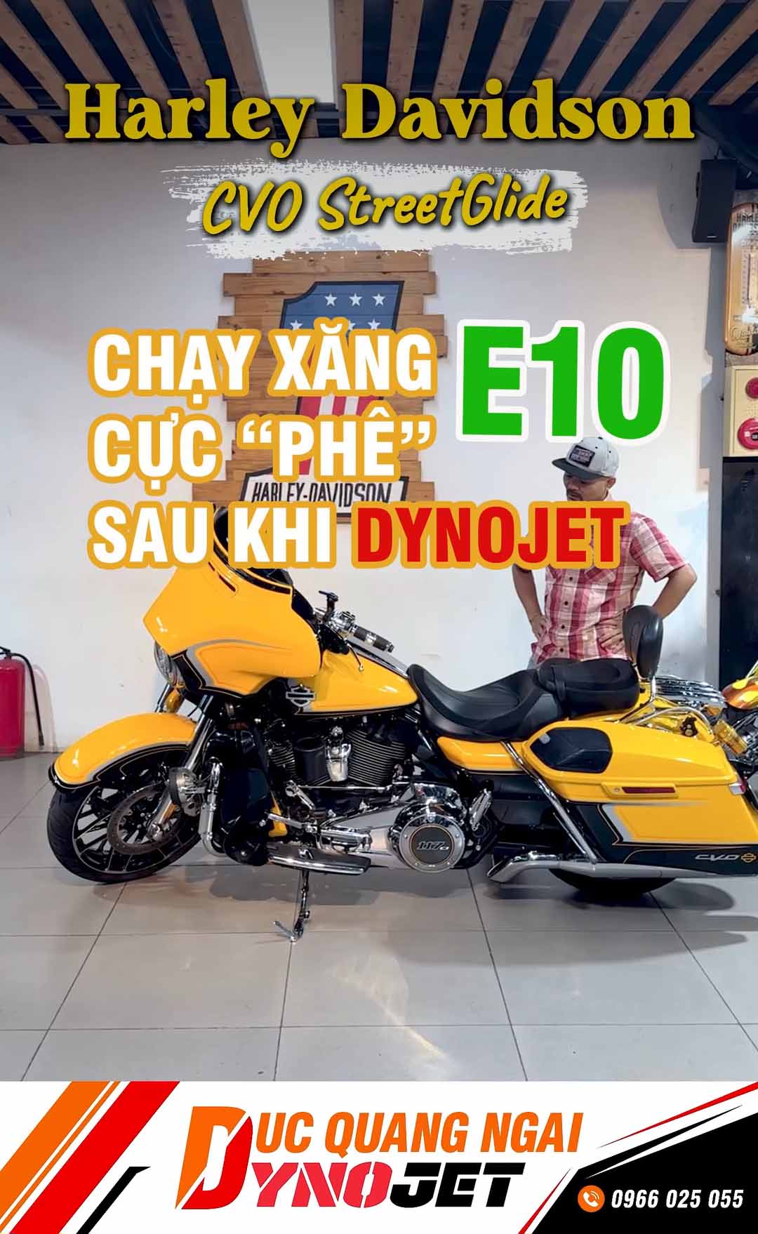 CVO Street Glide đã được Dynojet hoàn hảo cho cấu hình lọc gió, ống xả và xăng E10