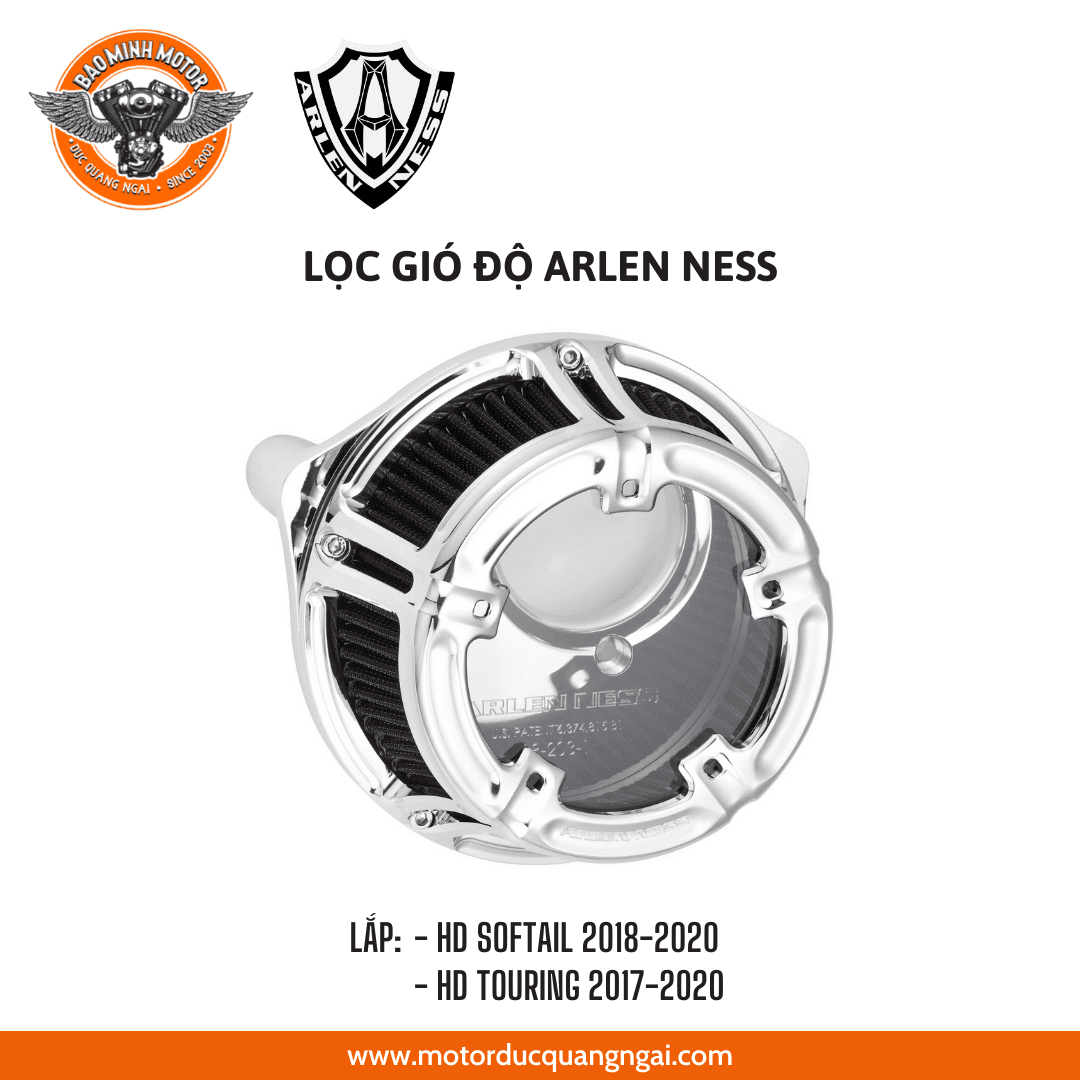 LỌC GIÓ ĐỘ ARLEN NESS CHROME DÀNH CHO XE TOURING 17-20/SOFTAIL 18-20