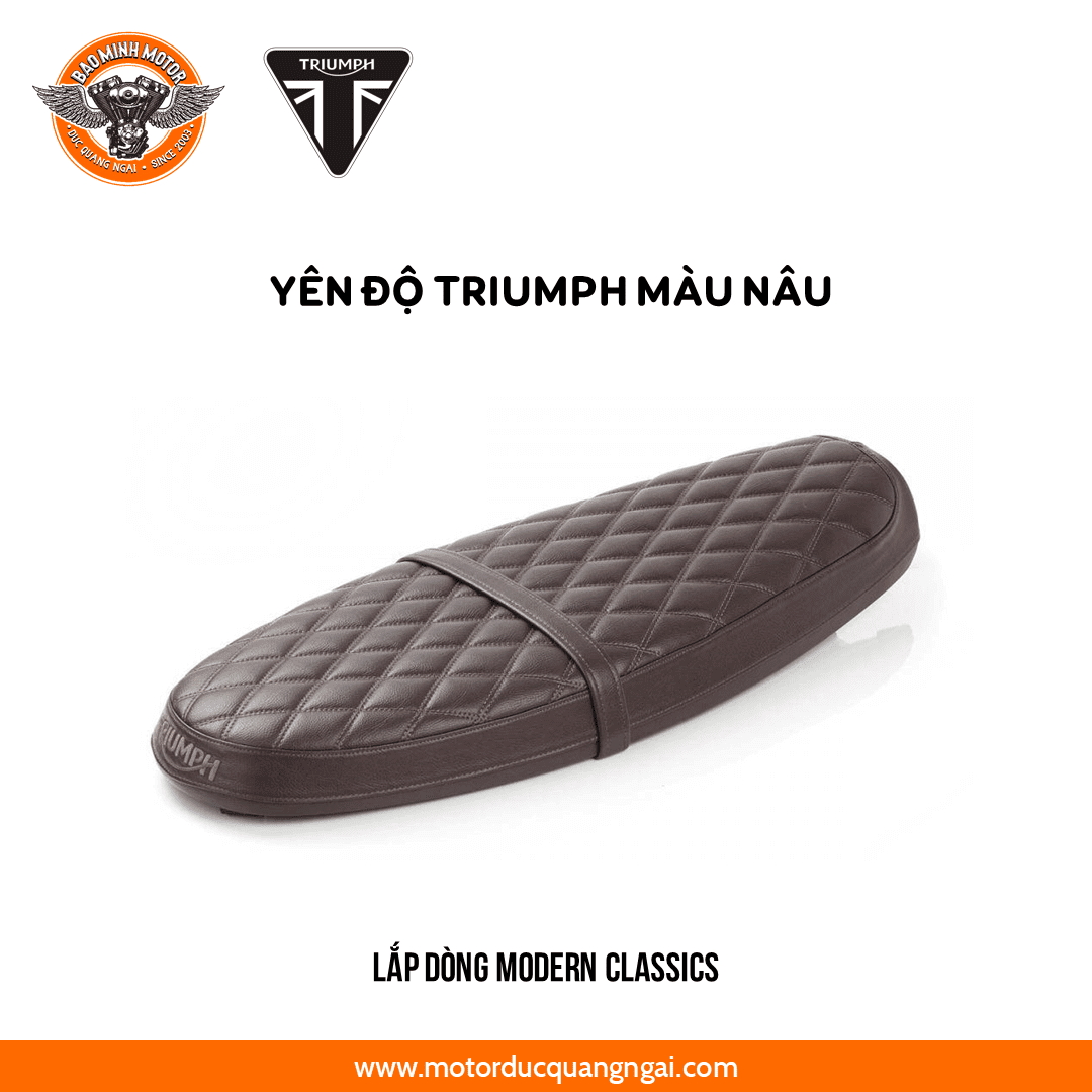 YÊN HIỆU TRIUMPH MÀU NÂU HÌNH TRÁM  LẮP TRIUMPH  CLASSICS