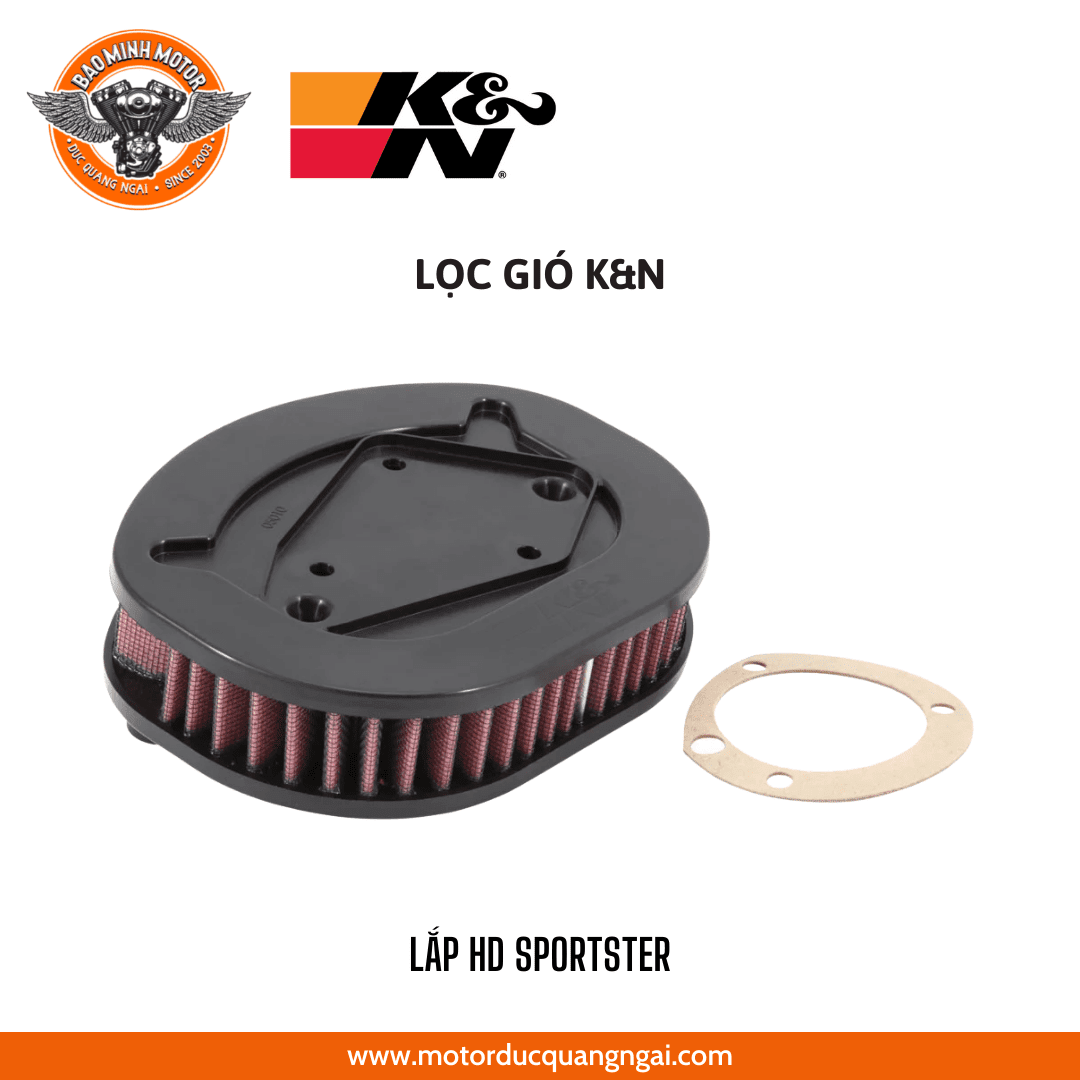 LỌC GIÓ K&N XE HARLEY DAVIDSON SPORTSTER (HD-1212)