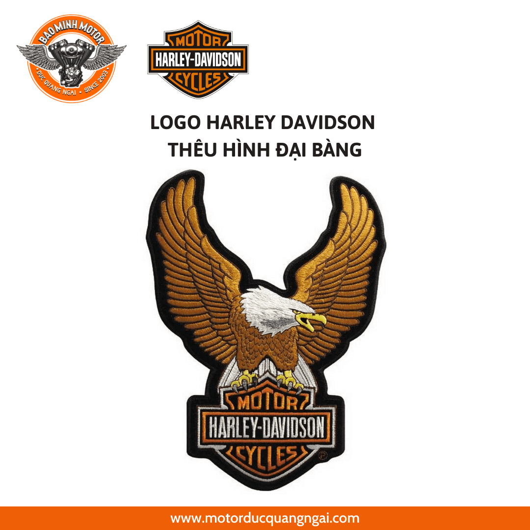 LOGO HARLEY DAVIDSON THÊU HÌNH ĐẠI BÀNG (EMB328392)