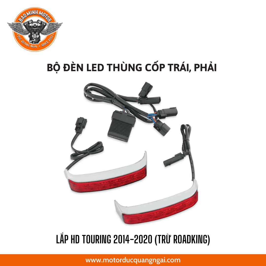 BỘ ĐÈN LED THÙNG CỐP TRÁI , PHẢI MÀU ĐỎ HIỆU HD LẮP CHO TOURING ĐỜI 2014 UP ( TRỪ ROADKING )