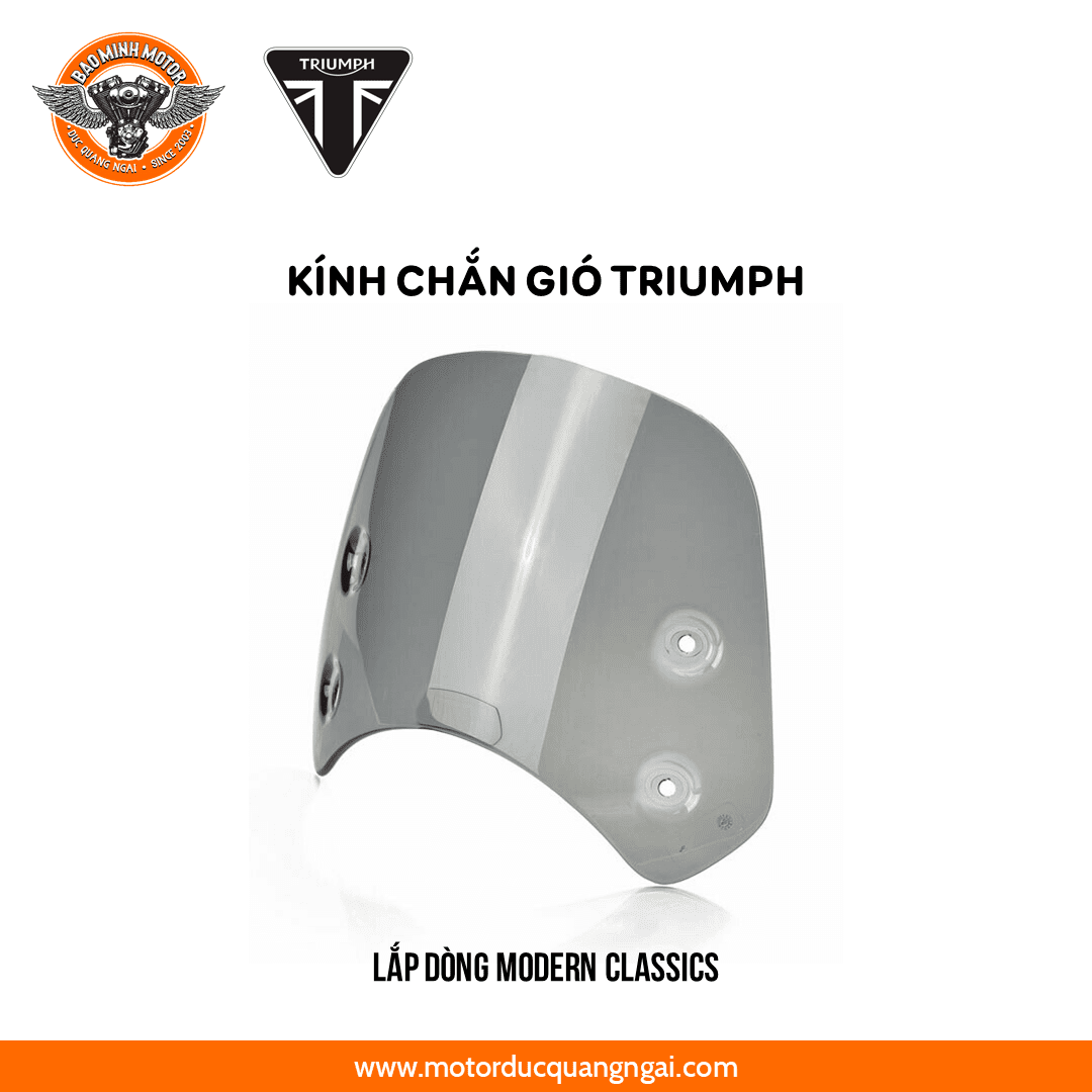 KÍNH CHẮN GIÓ TRIUMPH MÀU KHÓI LẮP DÒNG MODERN CLASSICS