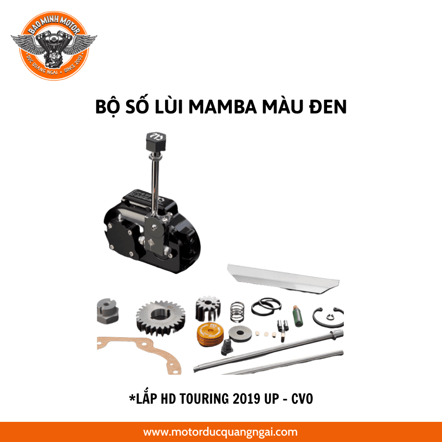 BỘ SỐ LÙI MAMBA MÀU ĐEN LẮP HD TOURING 2019 UP - CVO CÔN DẦU