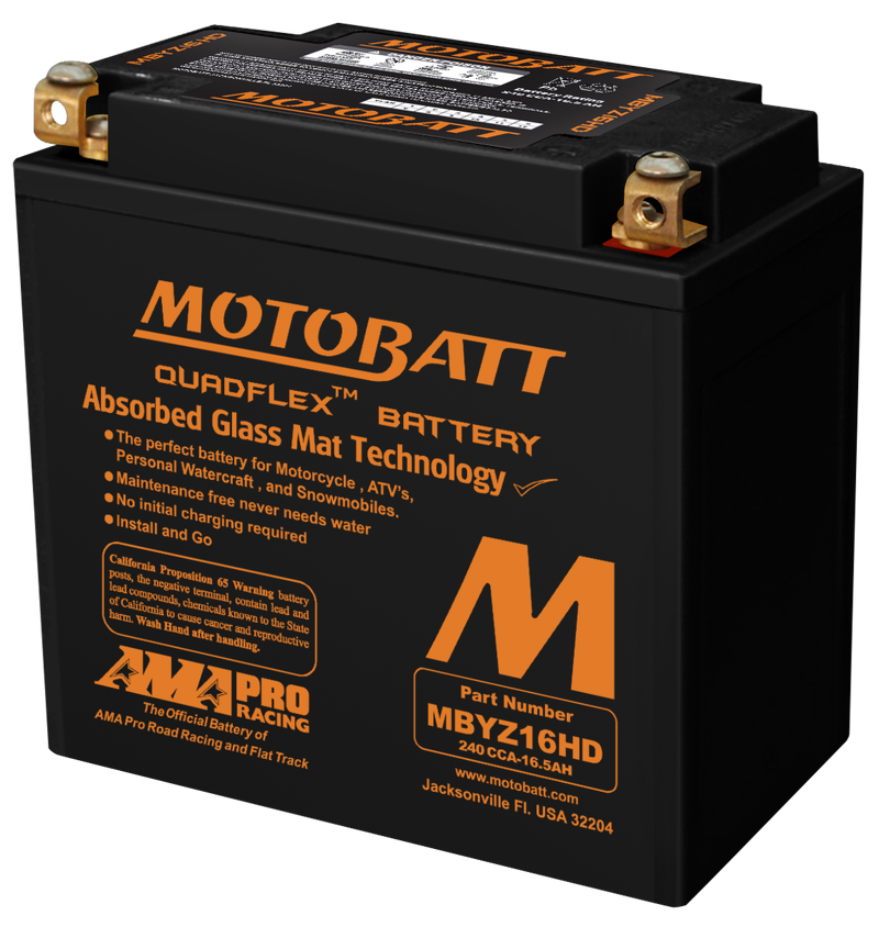BÌNH ẮC QUY HIỆU MOTOBATT 16HD (12V-16.5A) LẮP SPORSTER